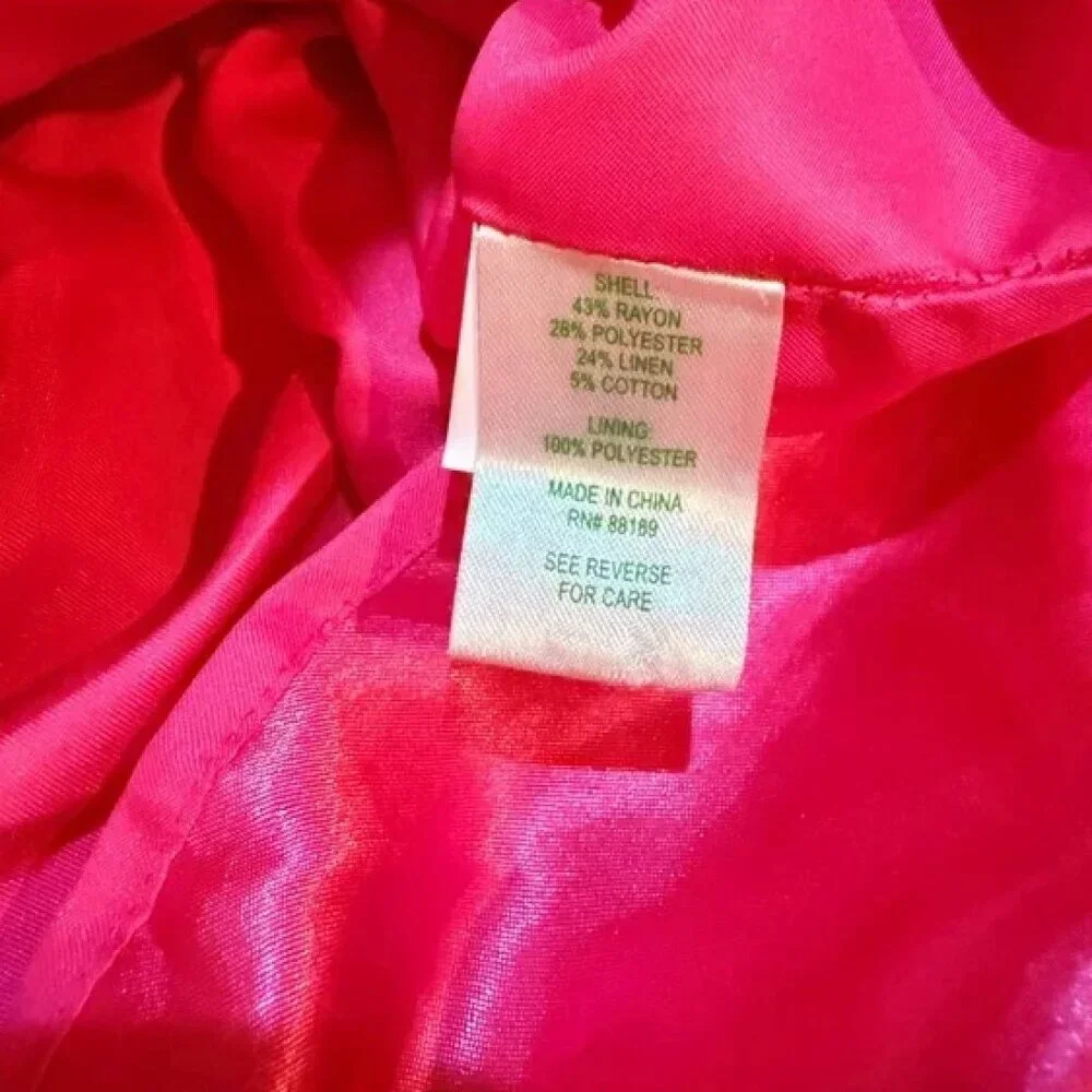 Lilly Pulitzer Hot Pink Ruffled Tweed Mini Skirt